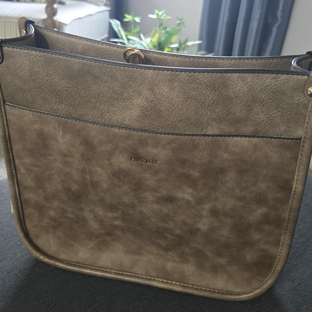Hkcluf Vegan Leather Hobo Crossbody Handbag